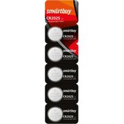  Батарейка Smartbuy CR2025, 2025, литиевая (SBBL-2025-5B) отрывная лента 5 шт 