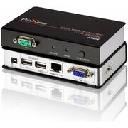  KVM-удлинитель Aten CE700A-D(AT-G) (CE700A-AT-G) SVGA+KBD+Mouse USB 150м HD-DB15+USB A-тип Female c KVM-шнуром USB 1.8м Б.П. 220- 5.3V 