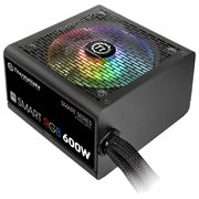  Блок питания Thermaltake PS-SPR-0600NHSAWE-1 ATX 600W Smart RGB 600 80+ (24+4+4pin) APFC 120mm fan color LED 5xSata RTL 