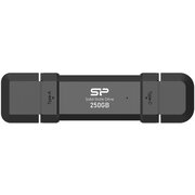  USB-флешка Silicon Power DS72 (SP250GBUC3S72V1K) 250Gb USB 3.2/Type-C, Черный, read/write 