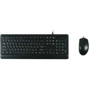  Комплект клавиатура+мышь FOXLINE MK120, USB wired, 104 кл, 1000DPI, 1.8m, black 