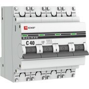  Автоматический выключатель EKF ВА 47-63 PROxima mcb4763-4-40C-pro 4P 40А C 4,5kA 