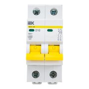  Автоматический выключатель IEK ВА47-29 MVA20-2-010-D 2Р 10А 4,5кА х-ка D 