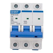  Автоматический выключатель CHINT NXB-63S (296825) 3P 6А 4.5kA х-ка C R 