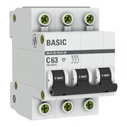  Выключатель автоматический EKF Basic ВА 47-29 (mcb4729-3-63C) 3P 63А (C) 4,5кА 