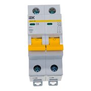  Выключатель автоматический IEK ВА47-29 (MVA20-2-006-C) модульный 2п C 6А 4.5кА 