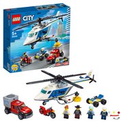  Конструктор Lego 60243 City Погоня на полицейском вертолёте (212 дет) 