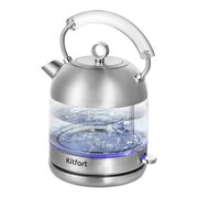  Чайник электрический Kitfort КТ-6630 1.7л. нерж (корпус нерж/стекло) 