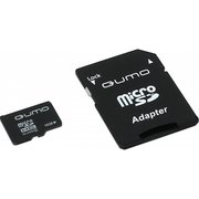  Карта памяти Qumo 16GB QM16GMICSDHC10 Сlass 10 с адаптером SD 