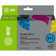  Заправочный набор Cactus CS-RK-C2P11 №651 голубой/пурпурный/желтый 3x30мл для HP DJ 5575/5645 
