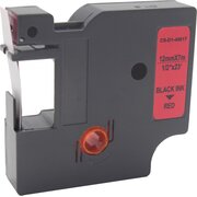  Картридж ленточный Cactus CS-D1-45017 45017 черный/красный для Dymo LM 160/210D/280/PnP/420P/500 TS; Rhino Pro 6000/5200/4200 