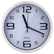  Настенные часы Perfeo PF-WC-001, PF_C3061 круглые д. 20см, белый корпус/белый циферблат 