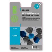  Картридж струйный Cactus CS-C4836 голубой для №11 HP 2000/2500/1000/1100/1200 (29ml) 