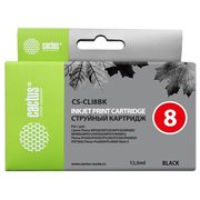  Картридж струйный Cactus CS-CLI8BK черный для Canon MP470 MP500 MP530 MP600 (12ml) 