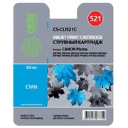  Картридж струйный Cactus CS-CLI521С голубой для Canon MP540/MP550/MP620/MP630 (8,2ml) 