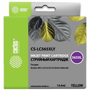  Картридж струйный Cactus CS-LC565XLY желтый для Brother MFC-J2510 (14,4ml) 