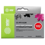  Картридж струйный Cactus CS-PFI102M пурпурный (130мл) для Canon IP iPF500/iPF600/iPF700/MFP M40/iPF765/LP17/LP24 