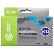  Картридж струйный Cactus CS-EPT0732 голубой для Epson Stylus С79/ C110/ СХ3900/ CX4900 (11,4ml) 