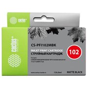  Картридж струйный Cactus CS-PFI102MBK черный матовый (130мл) для Canon iPF500/iPF600/iPF700/ MFP M40/iPF765/LP17/LP24 