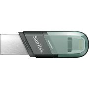  USB-флешка Sandisk 32Gb iXpand Flip SDIX90N-032G-GN6NN USB3.1 зеленый/серебристый 