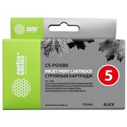  Картридж струйный Cactus CS-PGI5BK черный для Canon Pixma MP470/ MP500/ MP520/ MP530 (23,6ml) 