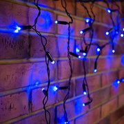  Гирлянда Neon-Night 255-133 Айсикл (бахрома) светодиодный 4,8 х 0,6 м черный провод 230 В диоды синие 176 