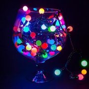  Гирлянда Neon-Night 303-509-6 Мультишарики 17,5 мм 10 м темно-зеленый ПВХ 80 диодов цвет Мультиколор 