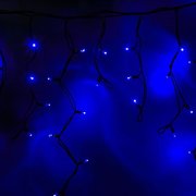  Гирлянда Neon-Night 255-223 Айсикл (бахрома) светодиодный 4,0 х 0,6 м черный провод Каучук 230 В диоды синие 128 LED 