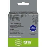  Картридж ленточный Cactus CS-D1-43610 43610 для Dymo LM 160/210D/280/PnP/420P/500 TS; Rhino Pro 6000/5200/4200 