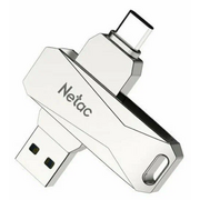  USB-флешка Netac U782C NT03U782C-256G-30PN 256Gb, USB3.0+TypeC, металлическая 