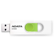  USB-флешка A-DATA UV320 AUV320-64G-RWHGN 64GB, USB 3.2, белый/зеленый 