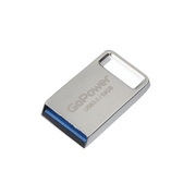  USB-флешка GoPower Mini (00-00027359) 64GB USB3.0 металл серебряный 