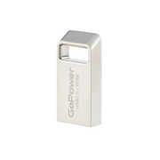  USB-флешка GoPower Mini (00-00027358) 32GB USB2.0 металл серебряный 