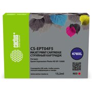  Картридж струйный Cactus CS-EPT04F5 478XL красный 13.2мл для Epson Expression Photo HD XP-15000 