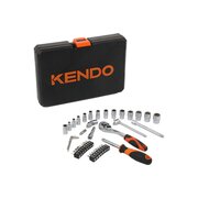  Набор инструмента Kendo 90562 1/4" с трещоткой 42 предмета 