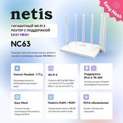  Роутер NETIS NC63 беспроводной 