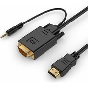  Кабель Cablexpert A-HDMI-VGA-03-10M HDMI-VGA 19M/15M + 3.5Jack 10м черный 