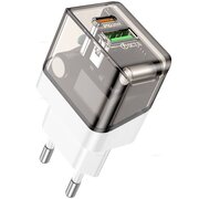  СЗУ BOROFONE BA80A Scenery PD20W+QC3.0 charger (EU) (прозрачно черный) 