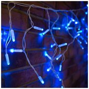  Гирлянда Neon-Night 255-033-6 Айсикл (бахрома) светодиодный 2,4 х 0,6 м белый провод 230 В диоды синие 76 LED 