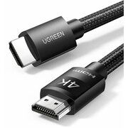  Кабель UGREEN HD119 (30999) 4K HDMI Cable Male to Male Braided 1m Black 