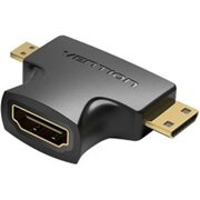  Адаптер-переходник Vention AGFB0 HDMI 19F/Mini HDMI+Micro HDMI 
