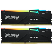  ОЗУ Kingston Fury Beast Black RGB 16GB KF552C40BBAK2-16 DDR5 5200 DIMM kit 2*8,Non-ECC, CL40, 1.25V, 288-pin RTL 