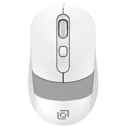  Мышь OKLICK 310M белый/серый 