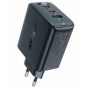  СЗУ ACEFAST A41 AF-A41-BK PD65W GaN (2*USB-C+USB-A) charger EU Black 