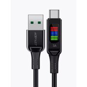  Дата-кабель ACEFAST C7-04 USB-A to USB-C zinc alloy charging data cable with display - Black 