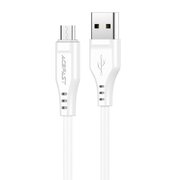  Кабель ACEFAST C3-09 USB-A to Micro-USB TPE charging data cable White 
