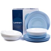  Сервиз Luminarc Diwali Colors Light Blue and White Дивали бело-голубой P5911 18 предметов 