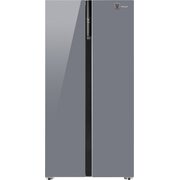  Холодильник Weissgauff WSBS 600 NoFrost Inverter Dark Grey Glass 