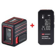  Комплект Лазерный уровень+ дальномер лазерный ADA Cube mini basic edition + cosmo micro 25 (А00690) 