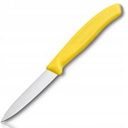  Нож кухонный Victorinox Swiss Classic (6.7606.L118) стальной для чистки овощей и фруктов лезв.80мм прямая заточка желтый 